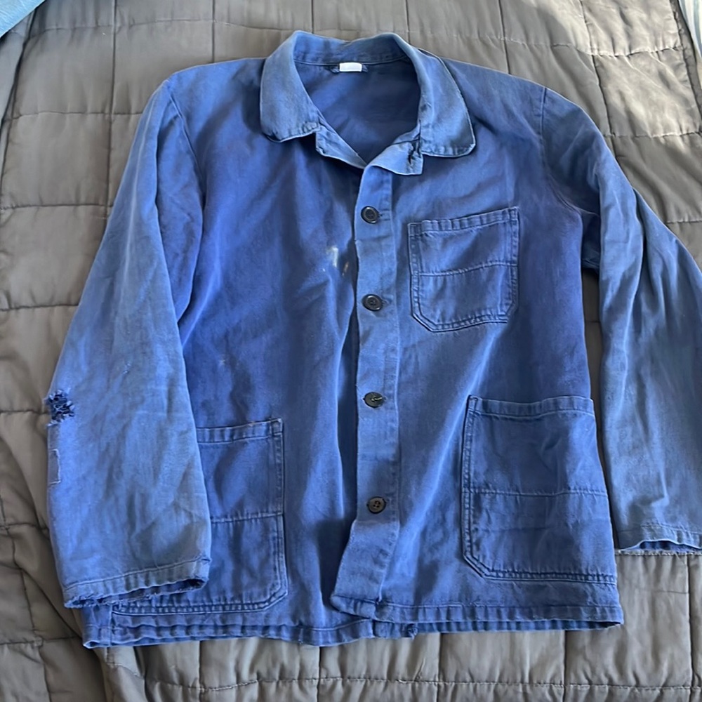 Vintage blue chore coat shacket